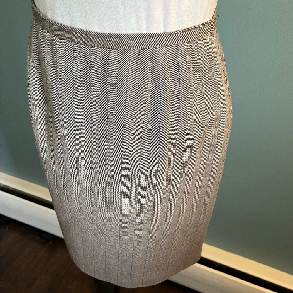 Harve Benard Gray Pencil Skirt Knee-Length